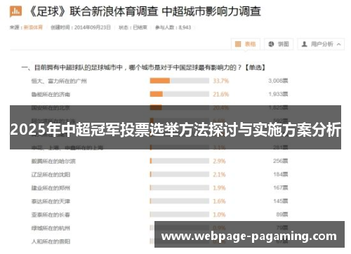 2025年中超冠军投票选举方法探讨与实施方案分析