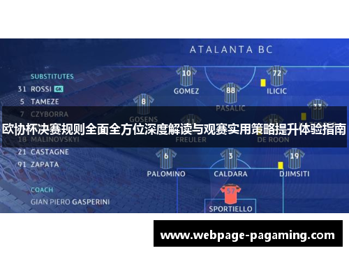 欧协杯决赛规则全面全方位深度解读与观赛实用策略提升体验指南
